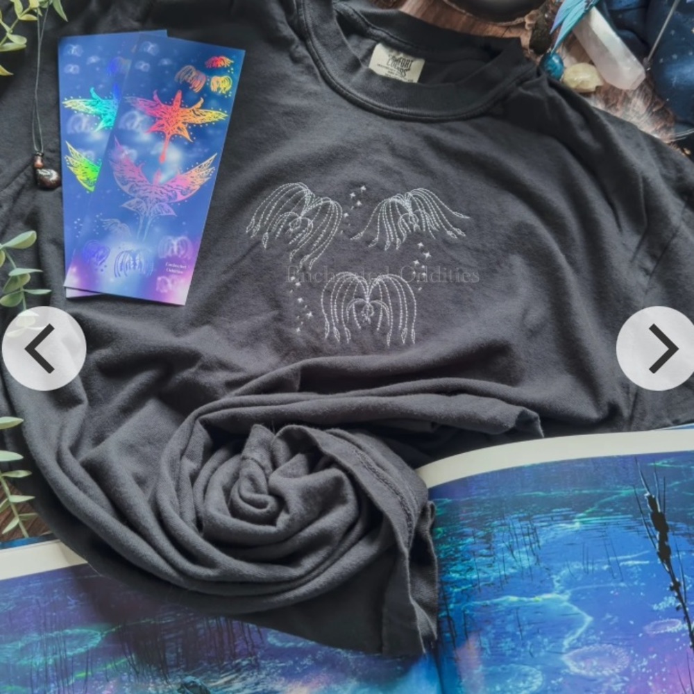 Sacred Seeds Embroidered Tee Large Enchanted Oddities